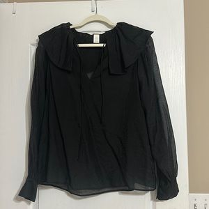 H&M black womens top size S